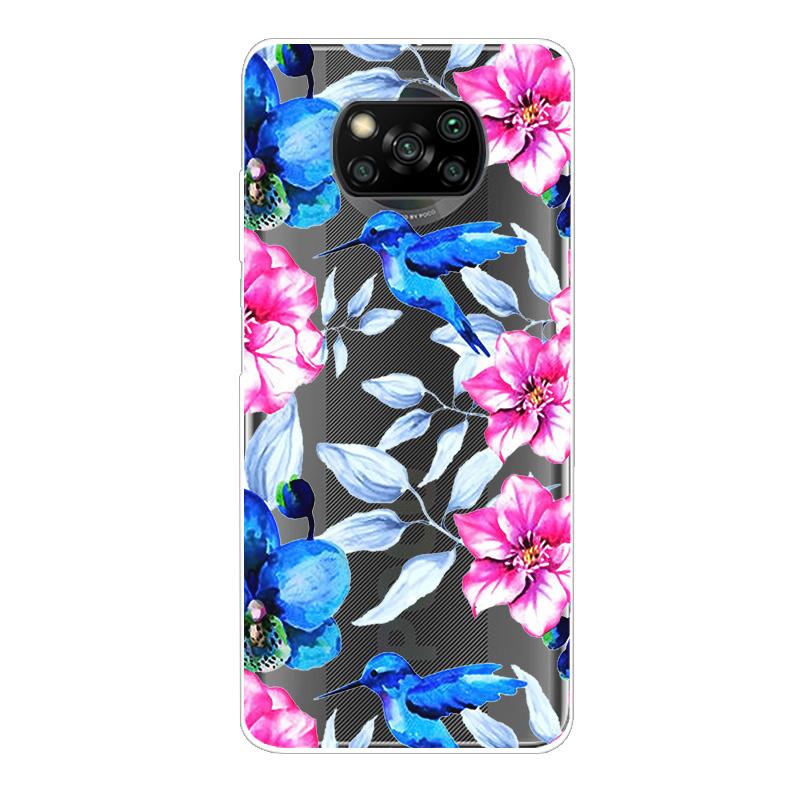 For Xiaomi Poco X3 NFC Case TPU Silicone Soft Cartoon Clear Case for Poco X3 Pro Phone Cover PocoX3 Pro Global Transparent Coque