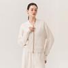 Huit Washed Henley Neck Cropped Zip Up Jumper Htwjp5k08t