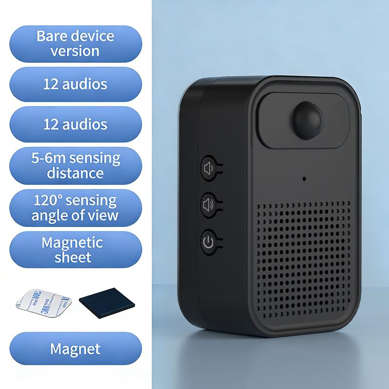 

Welcome Door Sensor Store Welcomer Voice Prompter Sensor Infrared Induction Home Outdoor Doorbell one size