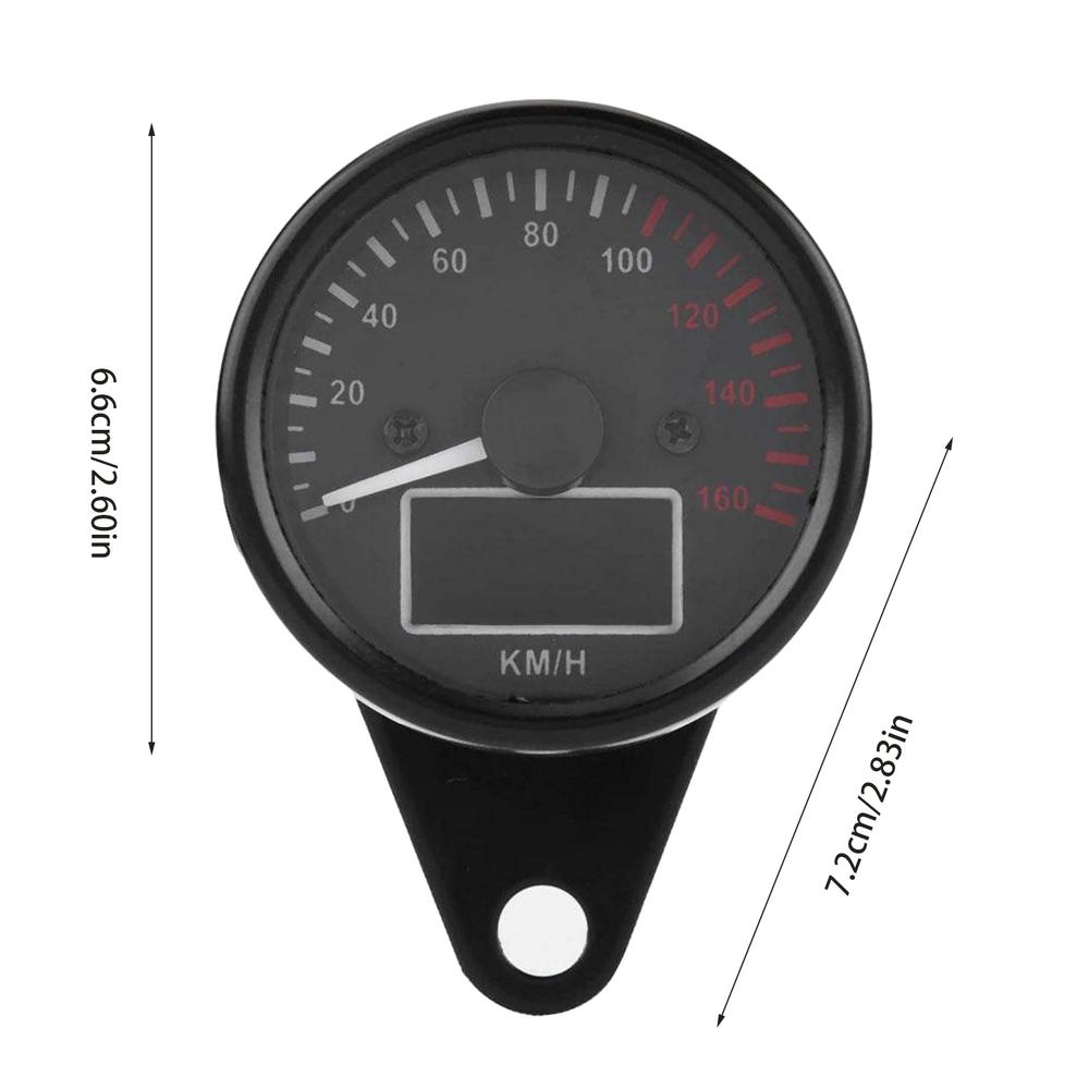 Motorcycle Speedometer Digital Motorcycle Tachometer Speed Gauge LED Odometer Waterproof Tachometer Universal Digital Gauge