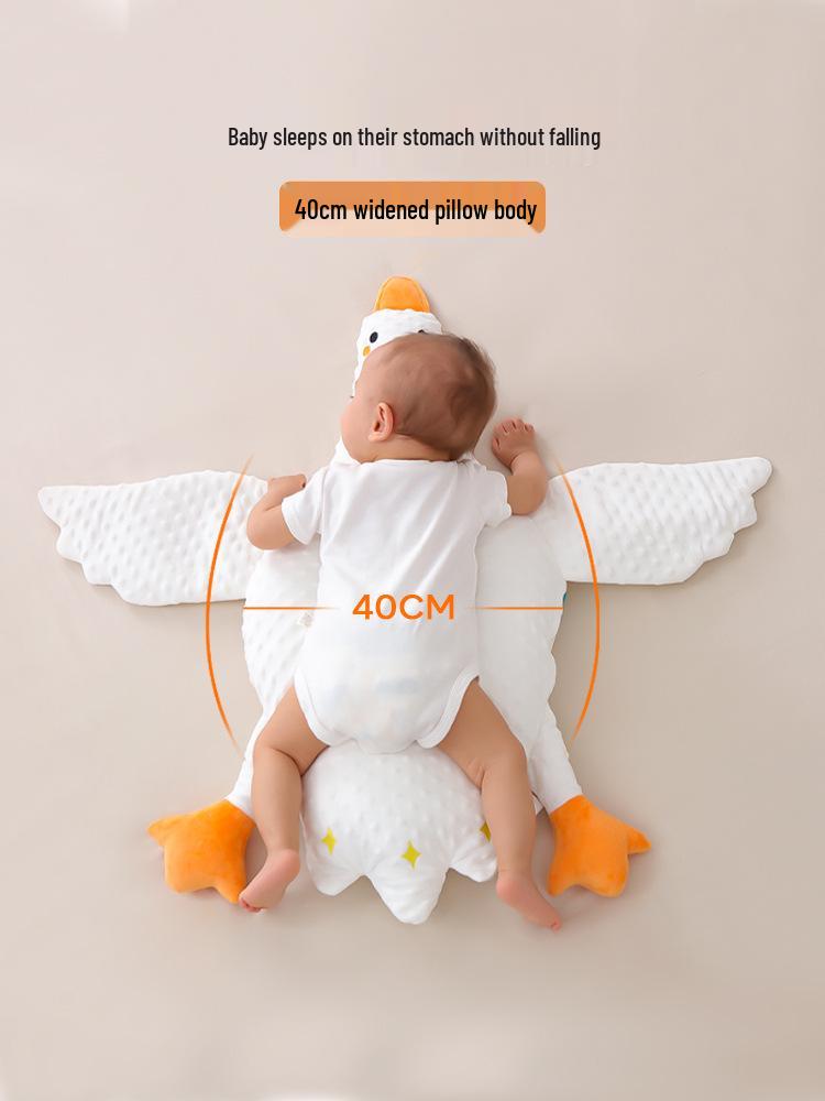 White Goose Tummy Soothing Pillow: Anti-Bloating & Colic Relief for Babies