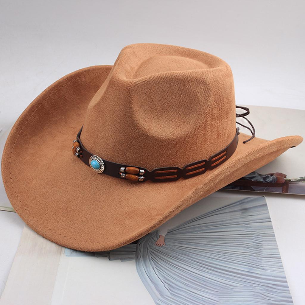 Wide Fedora Hat with Faux and Decorative Beads for Men Women