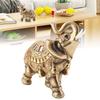   Feng Shui Golden Elephant Statue Sculpture Wealth Figurine Gift Home Decoration(L)