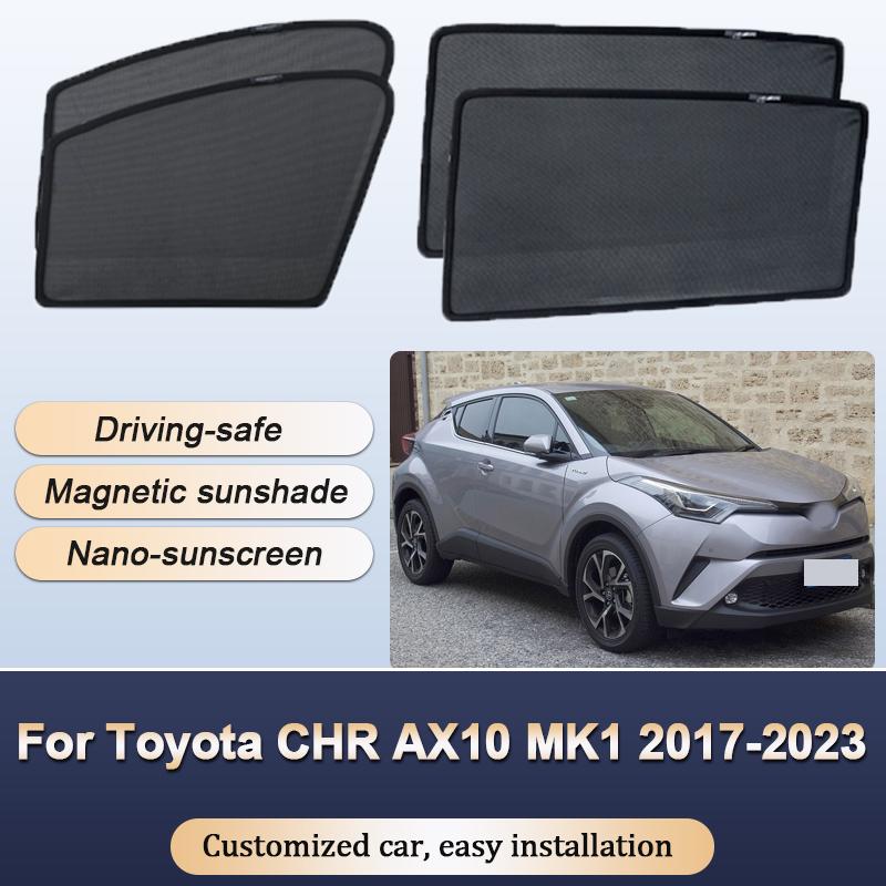 Sun Shades For Toyota CHR AX10 MK1 2017 2018 2019 2020-2023 Sunshades Magnetic Heat Insulation Mesh Window Visor Car Accessories