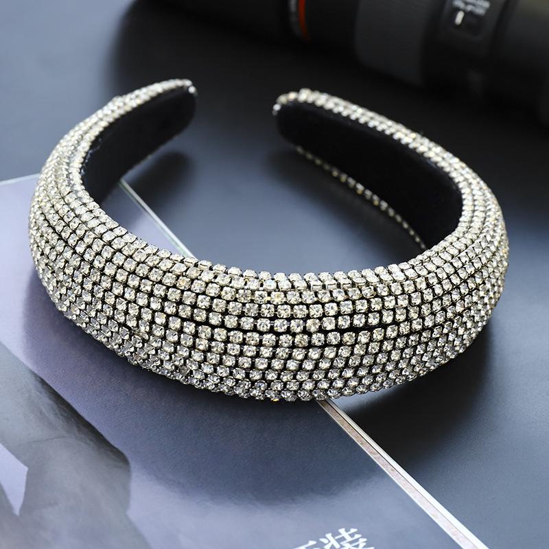 Baroque Rhinestone Ethnic Headband: European & American Style, Handmade Full Diamond Chain