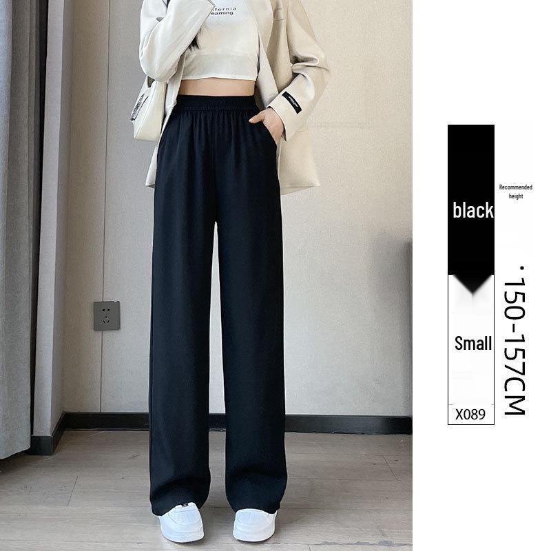 

Women s Petite Black Straight-Leg Pants - Spring/Autumn 2025 Collection 3XL for 131-140 lbs