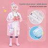 Kids' Cartoon Waterproof Raincoat with Backpack Slot