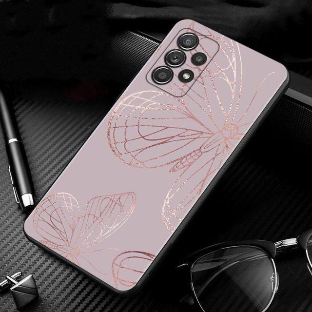 

Чохол для Samsung Galaxy A51 A71 A01 A11 A21 A21s A31 A41 A72 A52 A42 A32 A22 A12 A02 A02s F42 Shell Rose Pink Bling Pattern For Samsung A42 5G