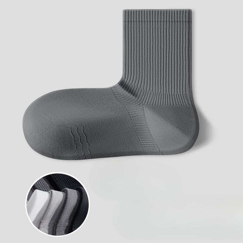 

Мужские летние тонкие однотонные антибактериальные дышащие носки из хлопка, впитывающие влагу, без носка 1 pair серый