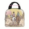 Women'S Insulated Lunch Bag - Reusable, Leak-Proof Cooler with Western Cowboy Design, Ideal for Office, School, Travel & Picnics