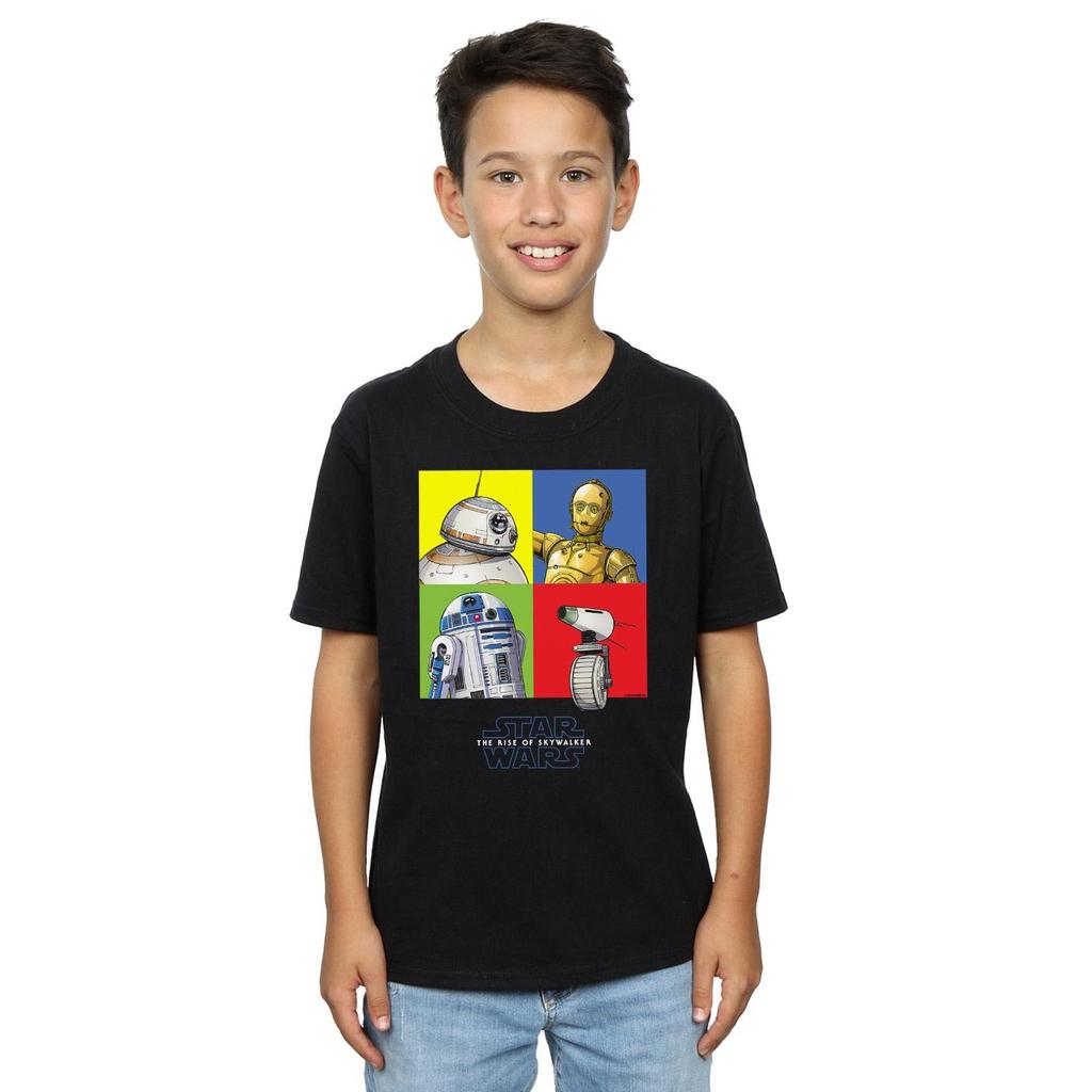 Star Wars: The Rise of Skywalker Boys Star Wars The Rise Of Skywalker Droid Squares T-Shirt