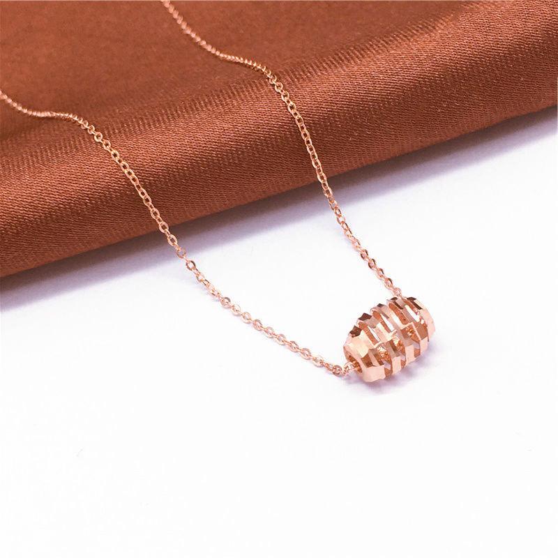 Purple Gold Personalized Fashion Necklace Color Gold Plated Rose Gold Car Flower Transfer Bead Pendant Collarbone Chain