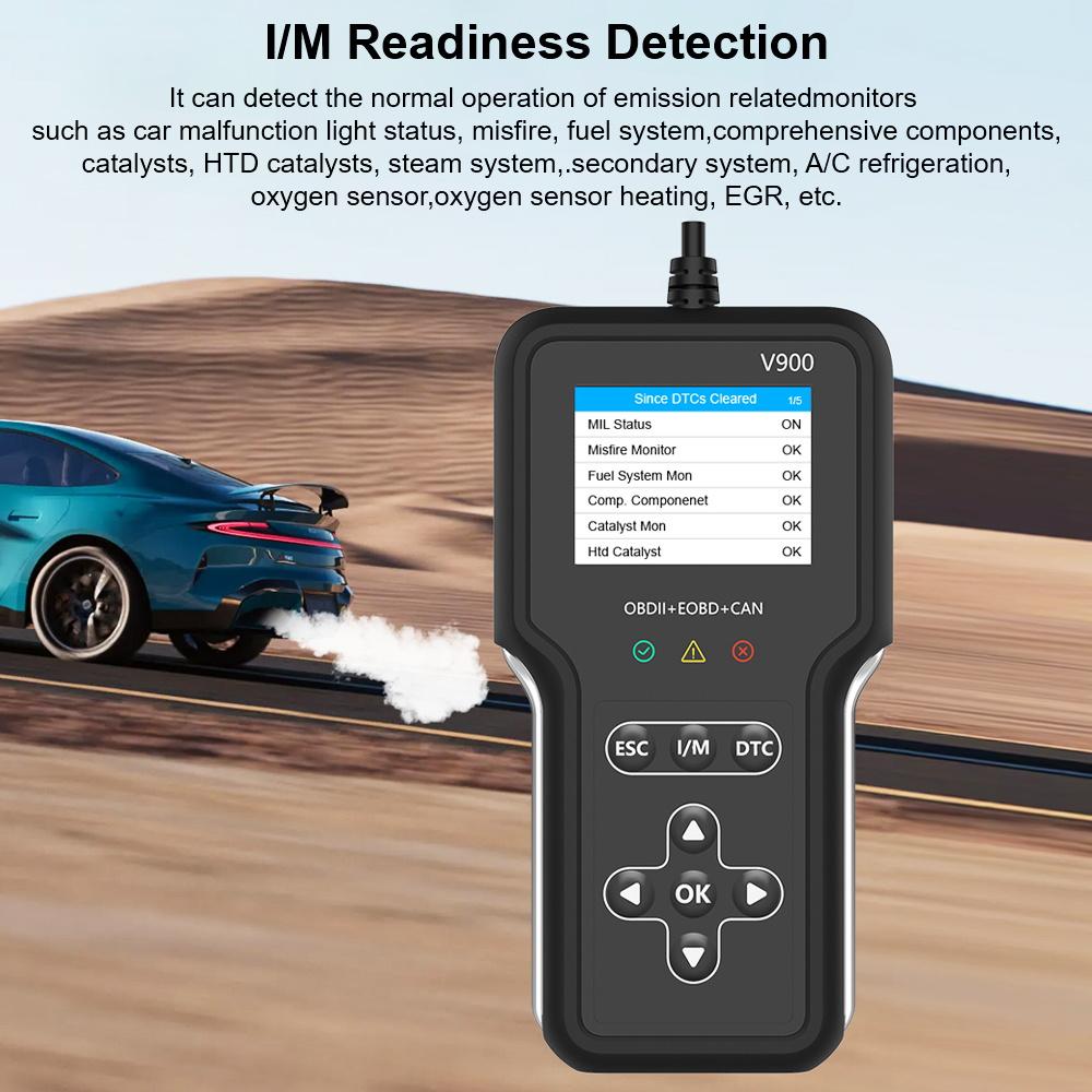Motorprüfsystem V900 Autodiagnosewerkzeug Auto OBD2 Code-Leser Code löschen/entfernen OBD II EOBD Scanner Batterietester Fehlercode löschen