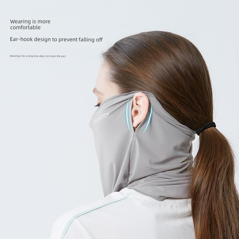 Running Sun Protection Mask, Full Face Uv Protection, Ice Silk Face Towel, Men's Neck Gaiter, Women's Neck Scarf, Summer Cycling Sunshade Headscarf