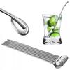 Metal Straws Spoons For Coffee Latte Drinks Desserts Long Set
