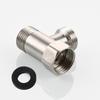 Diverter Valve 304 Stainless Steel T Valve Adapter G1/2 with Three Way Device for Connecting Shower Arm and Head Shower
