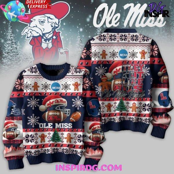 Ole Miss Rebels Christmas Edition Ugly Sweater Unisex T-Shirt XXL
