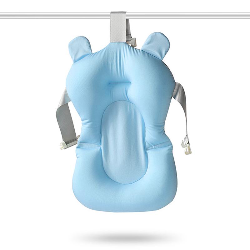 Folding Portable Baby Bathtub Safety Shower Antiskid Cushion Plastic Net Perfect for Baby Bathing