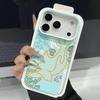 Trendy Ocean Style Whale Pattern Case For iPhone 17 16 Pro Max Luxury Leather Texture Matte Silicone Cover For iPhone 15 14 13 Pro Max 11 16e 17e