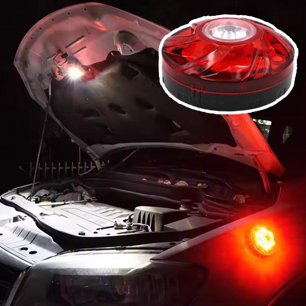 Car Emergency Light V16 Red Color Explosion Flashing Light Magnetic Induction Strobe Flashing Warning Light Safety Accessories