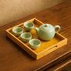 with Handle Bamboo Tray Rectangle Dessert Tray Bread Tray Fruit Tray  Dining Table