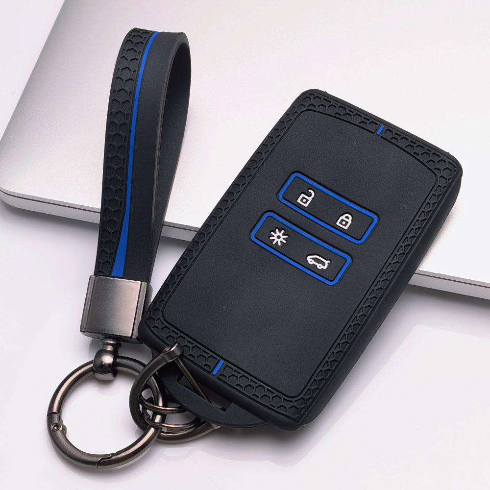 Key Cover for Renault Koleos Kadjar Arkana Clio Megane Captur Zoe Scenic with Keychain Anti-Scratch Guard Shockproof Protection Soft Grip Texture