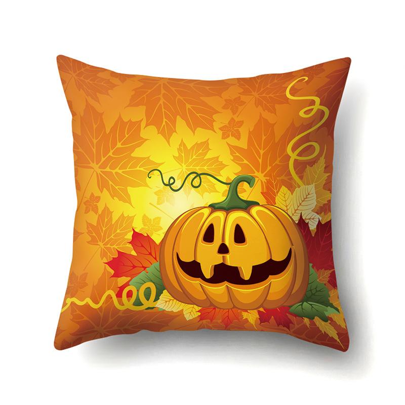 Halloween Pillowcase Car Waist Pillow Pumpkin Sofa Cushion Cover Office Home Living Room Pillowcase