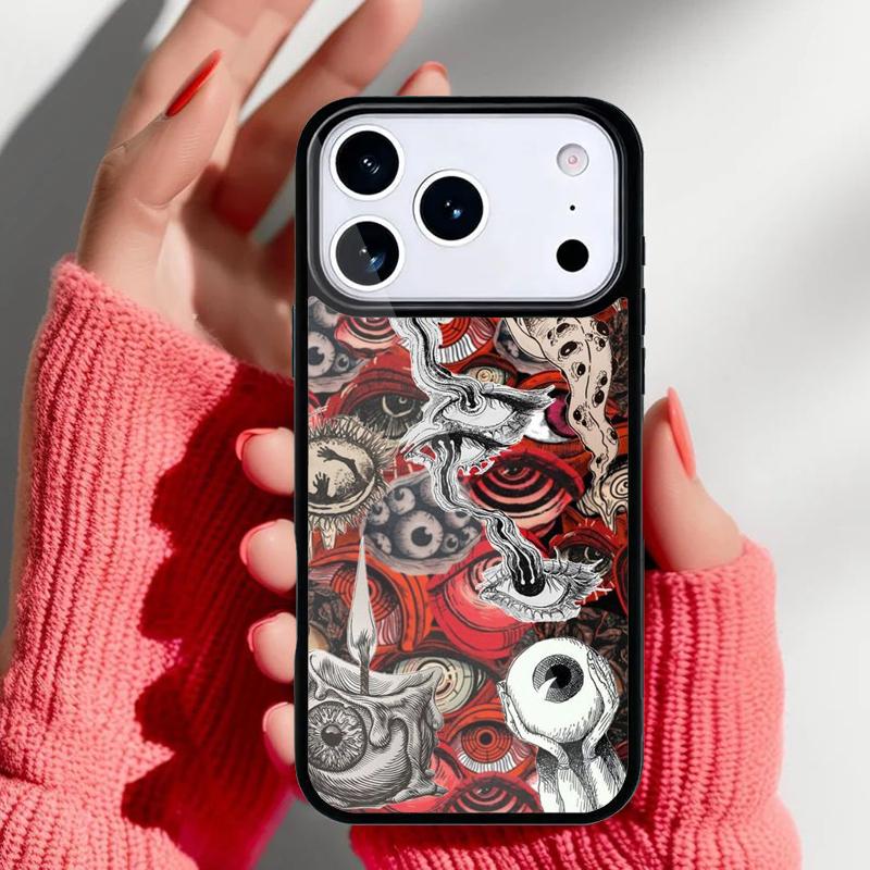 Scary Face Eyes Phone Case for iPhone 17 Air 16e 15 14 13 Pro Max Back Cover for 12 11 Pro Coque