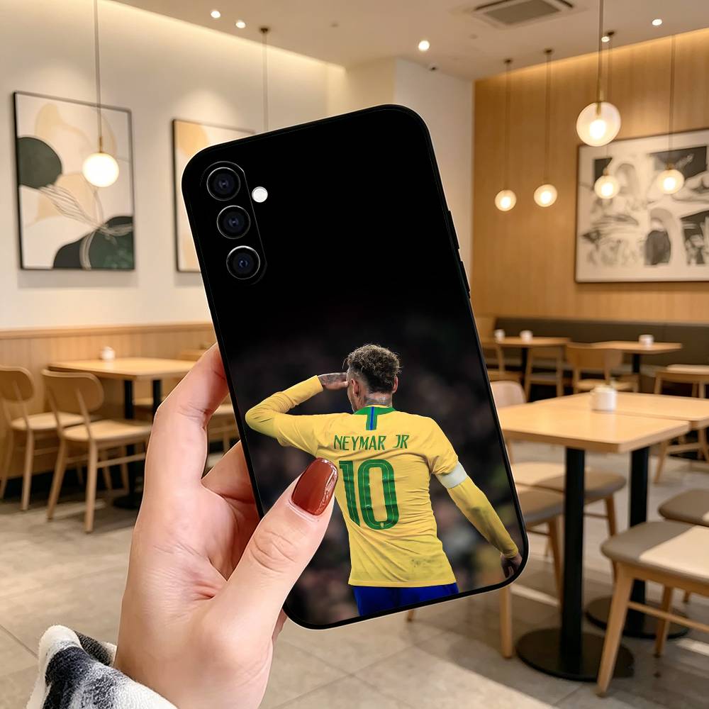 N-Neymar J-jr Fußball 10 Handyhülle Schwarzes Silikon Weich Für Samsung Galaxy A73,A72,A71,A70,A53,A52,A51