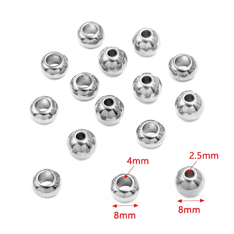 Stainless Steel Round Spacer Beads for DIY Jewelry Making