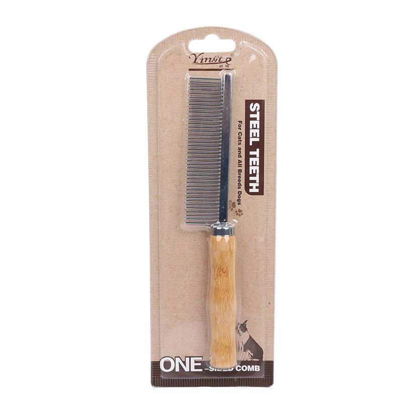 

Pet Comb Grooming Equipment Dog Hair Remover Cat Hair Comb Grooming Wooden Handle Cat Comb Smooth Hair Dog Brush Dog Accessories