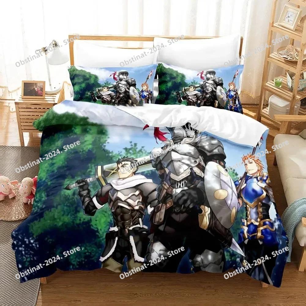 3D Anime Goblin Slayer Bedding Set Printed Bed Set Duvet Cover Sheet Pillowcase Bed Soft Quilt Cover Full Queen King Size