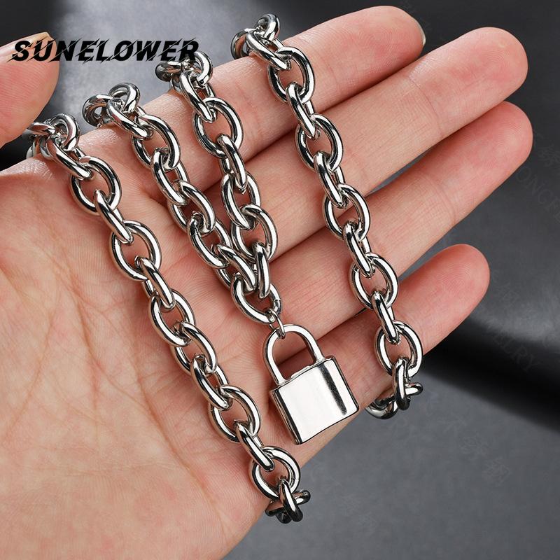Buy Punk Chain with Lock Necklace for 