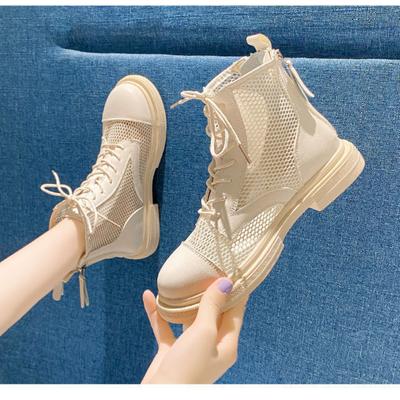 Fashion 2024 New Women's Shoes Summer Boots Black Flat Sandals Breathable Mesh Shoes Women's White Shoes Boots High Quality