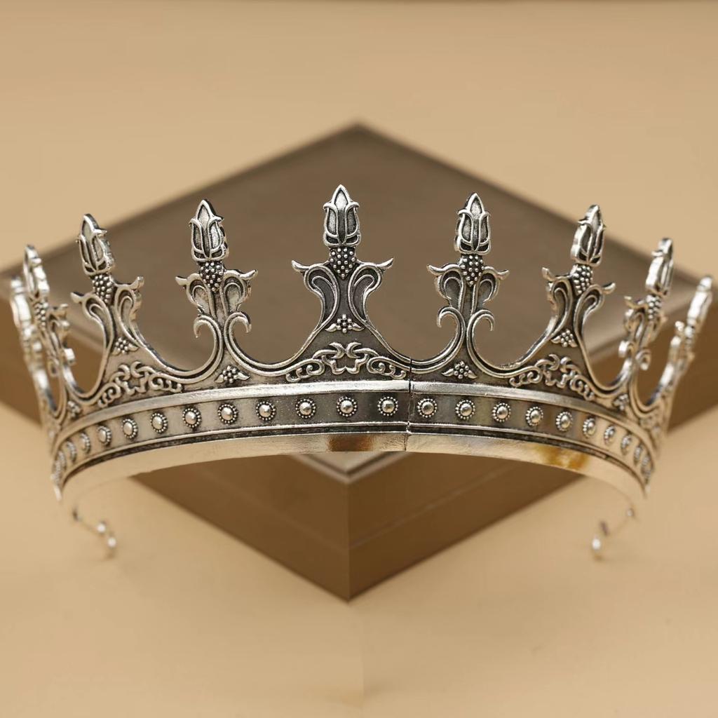 Luxurious King'S Crown Unisex Bar Mitzvah Crown Suitable Partie Banquet Photography Men Women'S Fashion Jewelry Hair Accessories