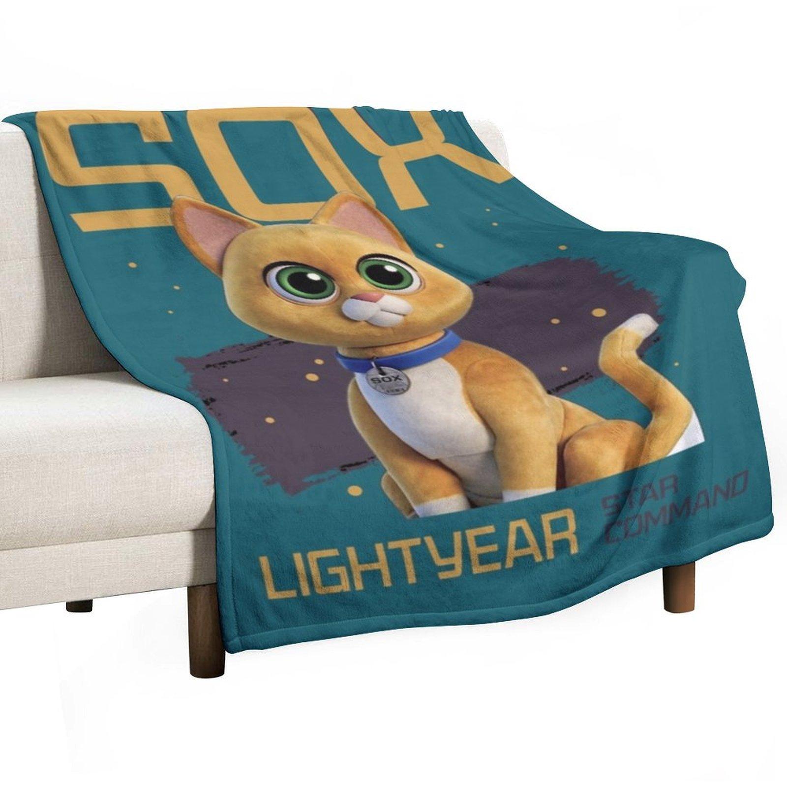 sox робот кошка Плед Клетчатый Фурри Детский Милый Клетчатый Пледы 30x40in