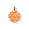 2 PCs Waterproof 304 Stainless Steel & Rhinestone Flora Charms 18K Gold Plated Enamel Flower Pendants For DIY Necklace Making