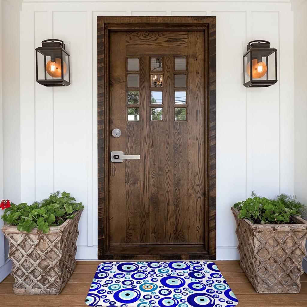 Turkish Amulet Mediterranean Evil Eye Doormat Non-Slip Bathroom Kitchen Mat Toilet Door Floor Entrance Carpet Rug
