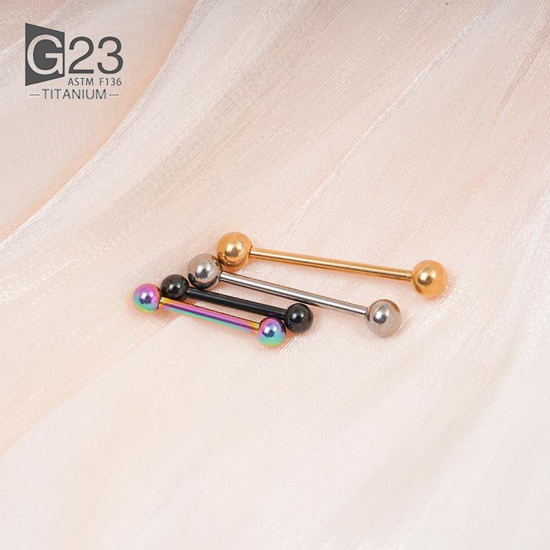 5Pc 16G/18G G23 Titanium Industrial Barbell Cartilage Earring Long Ear Stud Helix Tragus Piercing Retainer Body Zircon
