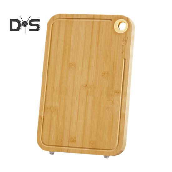 

Разделочная доска из бамбука, двухсторонние разделочные доски с канавкой для сока, кухонный разделочный блок для мяса, сыра, фруктов, овощей S жёлтый