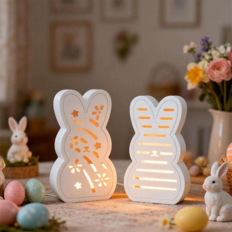 Nontoxic Hollow Rabbit Silicones Casting Mold For Artistic LED Ambients Lamp top sale