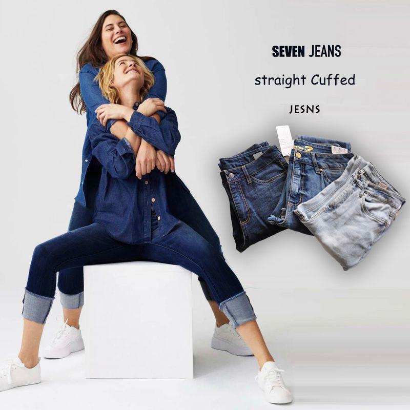 

Export USA off for Two Pieces 7 Spring and Summer High Elasticity 9 Points Curling Silm Burr Straight High Elasticity Tie-Dyed Jeans Flaw 7 Brand 2 blue and black flanging 8