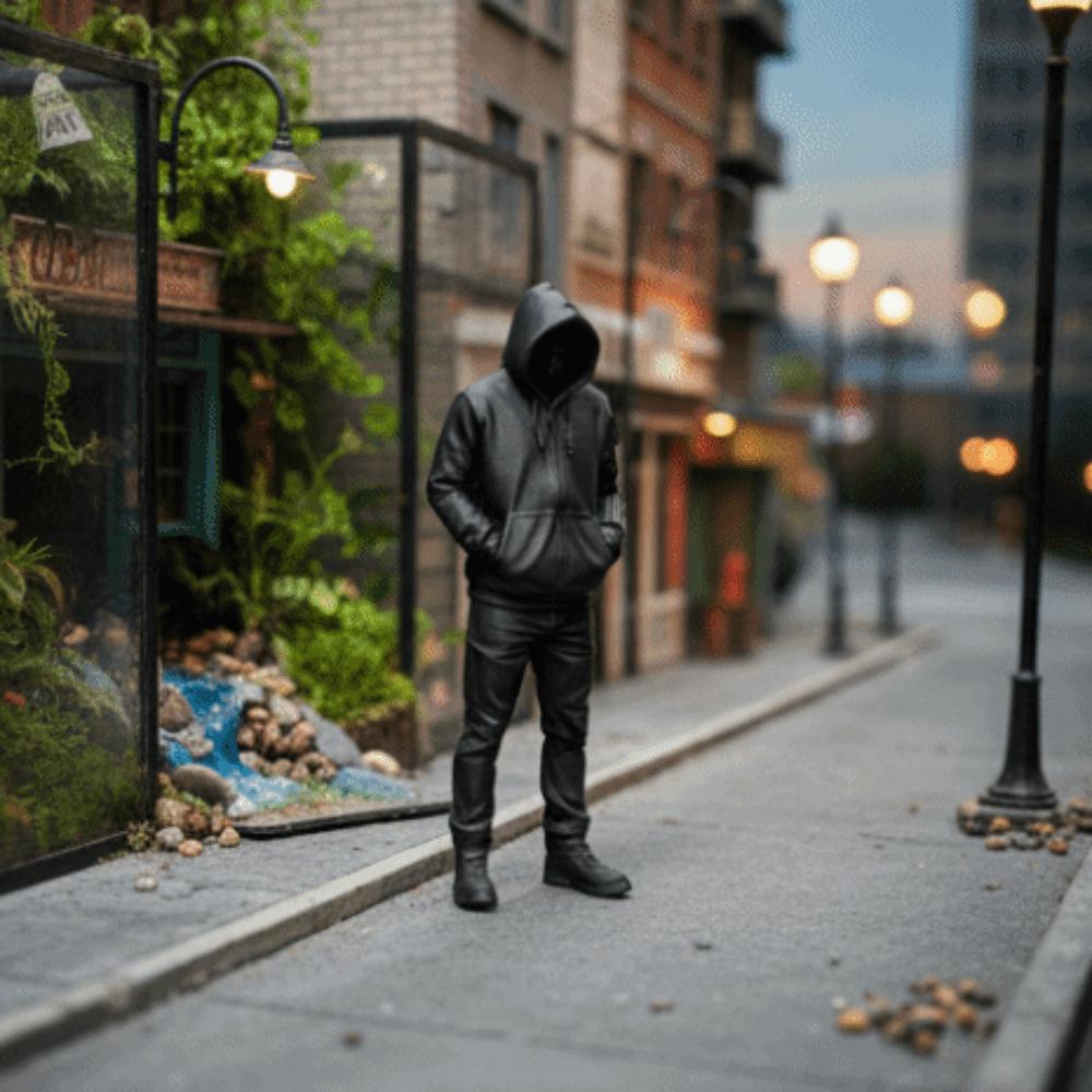 3D-gedruckte Streetwear-Stil Figur Natürliche Pose Heimdeko Handwerk Schlafzimmerdekoration