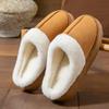 Suede Cotton Slippers Autumn and Winter Thick-soled Velvet Comfortable Home Warmth Half a Pack of Cotton Drag Couple Bedroom Shoes