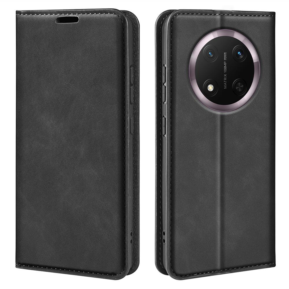 

Для Honor Magic7 Lite 5G/X9c 5G/X60 Pro 5G Чохол Шкіряний Гаманець Чохол для Телефону з Текстурою Шкіри Black