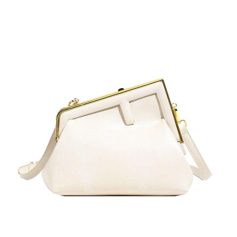 

Сумка-мессенджер с застежкой-клипсой, сумка с простым характером, женская сумка, нишевый дизайн, высококлассная женская сумка-мессенджер через плечо для работы бежевый