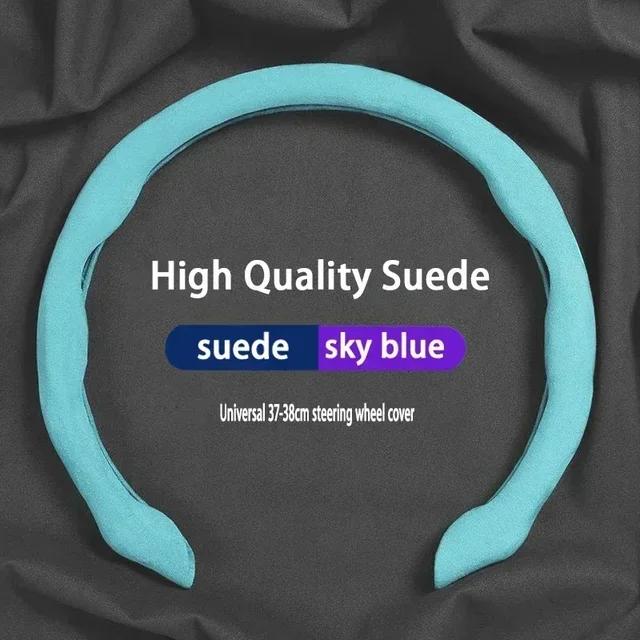 Car Suede Steering Wheel Cover Sweat-absorbin For Fiat 500 Steering Wheel Cover Auto Accessories
