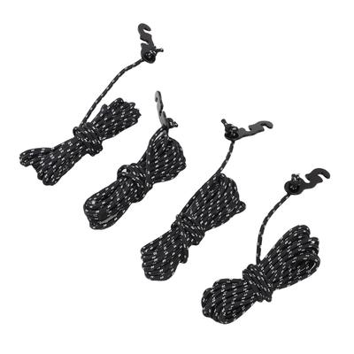 4 Adet Açık Hava Kamp İpi 9.8ft Naylon Rüzgar Geçirmez Yansıtıcı Şerit Ayarlanabilir Uzunluk Çadır İpi Bağı