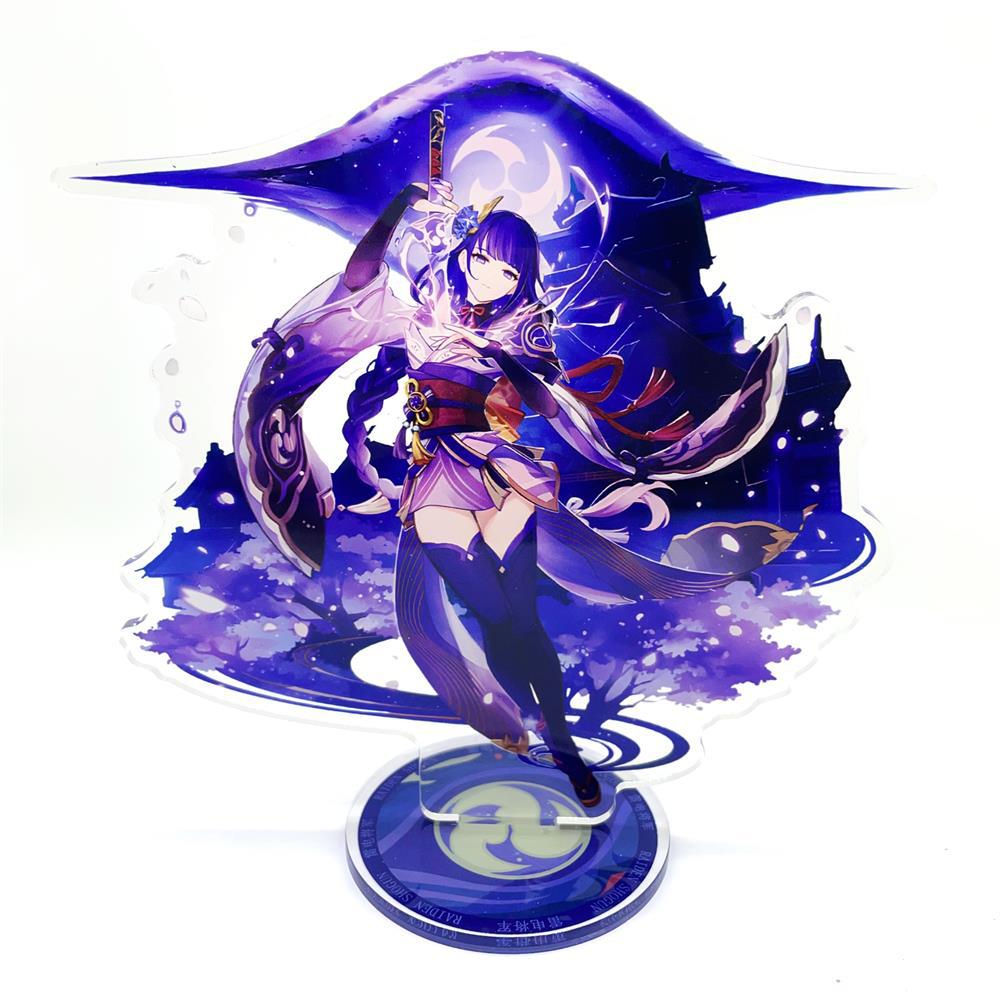 Anime Figure Genshin Impact Furina Arlecchino Xiao Yae Miko Yelan Acrylic Stand Model Board Desk Decor Standing Sign Fans Present