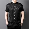 2026 New Summer Chinese Style Shirt Men Middle-Aged Hanfu Men's Stand Collar Slim Fit Short Sleeve Shirt Tang Suit Casual Tops